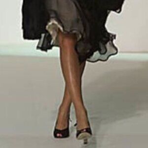 NWOB - Black Satin Peep Toe Pumps by Marni